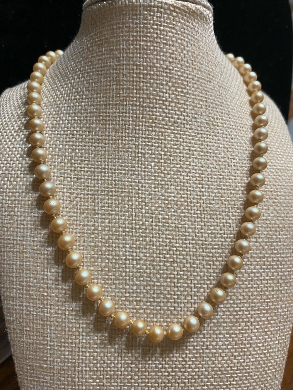 Miriam Haskell Gold-Tone Pearl Necklace